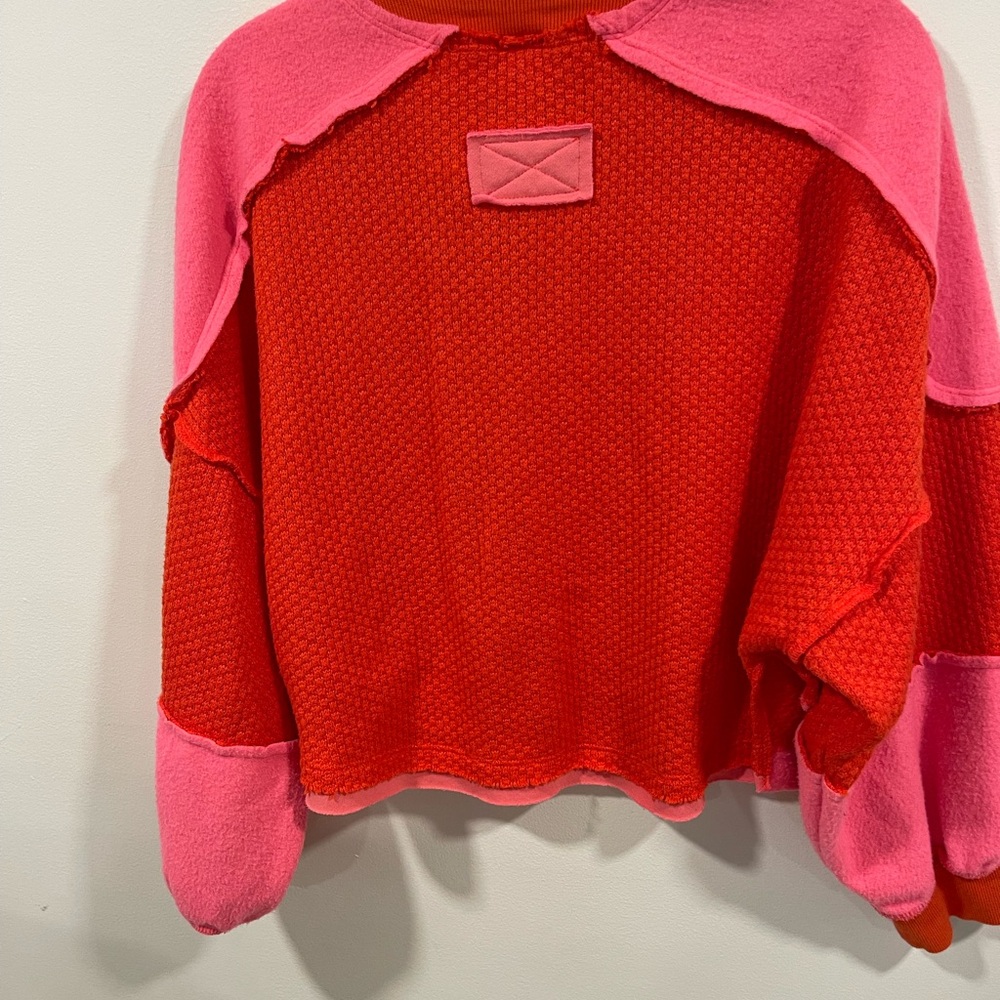 Urban Outfitters Red and Pink Sweatshirt - Picture 3 of 5